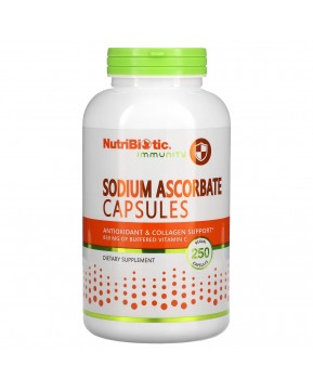 NutriBiotic, Immunity, аскорбат натрия, 250 растительных капсул NutriBiotic, Immunity, аскорбат натрия, 250 растительных капсул